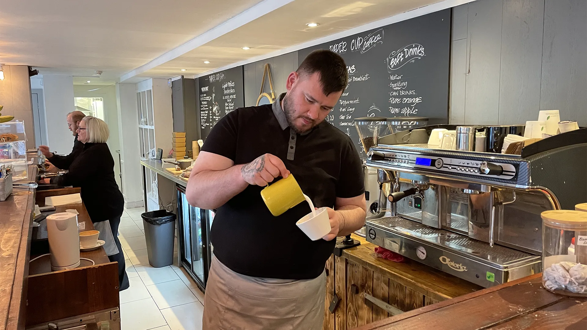 Guy making a coffee