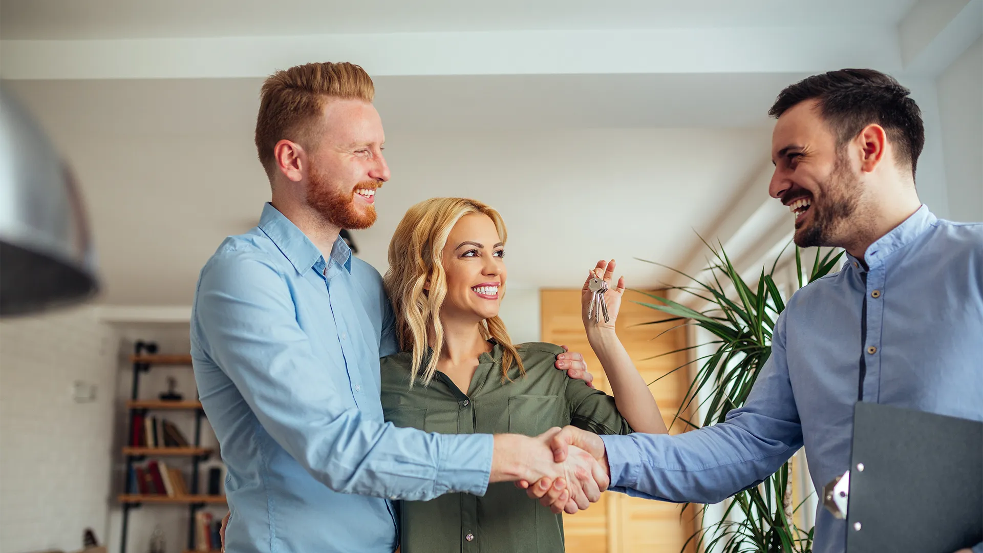 Housing office handing over the keys