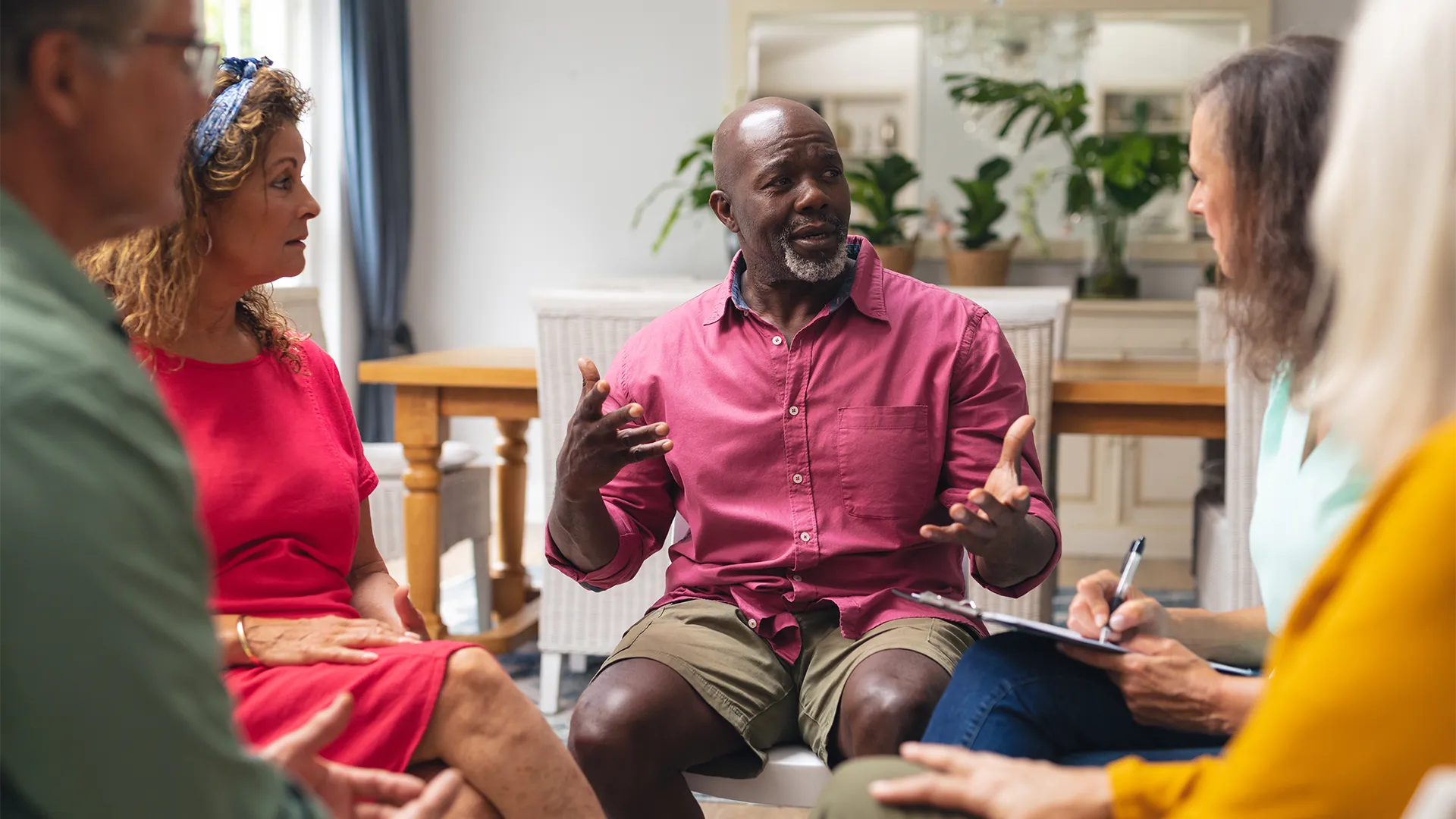 Guy talking to a group